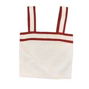 NWT Francesca's Harper Heritage Cream & Rust Square Neck Tank Top - SIZE LARGE